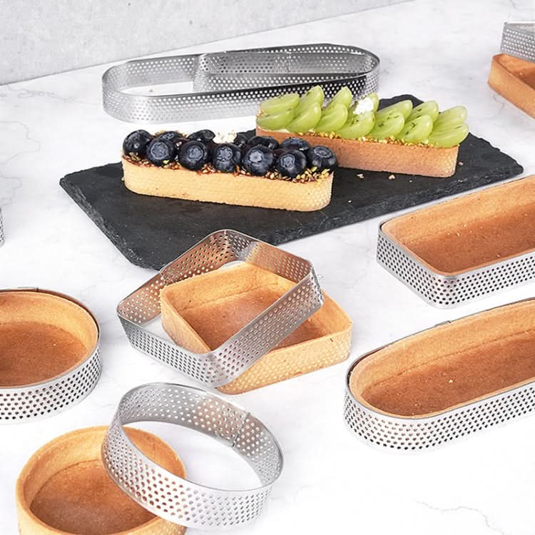 BN1006 Stainless Steel Mousse Circle Thickened Perforated Cake Mold DIY Baking Tools Reluova