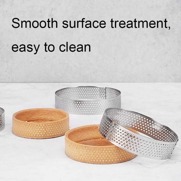 BN1006 Stainless Steel Mousse Circle Thickened Perforated Cake Mold DIY Baking Tools Reluova