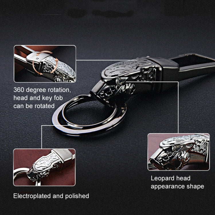 HONEST Metal Car Keychain Leopard Head Key Chain Pendant ÎҵÄÉ̵ê