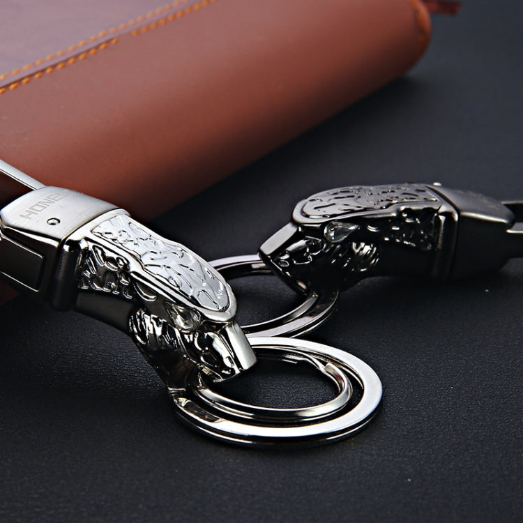 HONEST Metal Car Keychain Leopard Head Key Chain Pendant ÎҵÄÉ̵ê