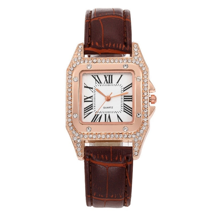 Women Fashion Tonneau Square Strap Quartz Watch Reluova