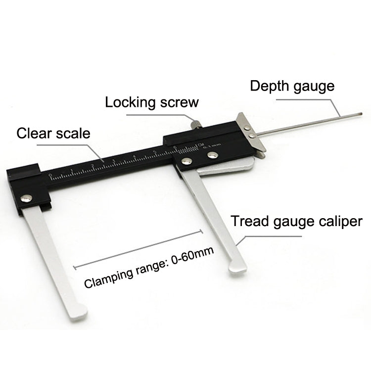 Multi-function Tire Patterns Deep Ruler Brake Disc Thickness Measuring Tools ÎҵÄÉ̵ê