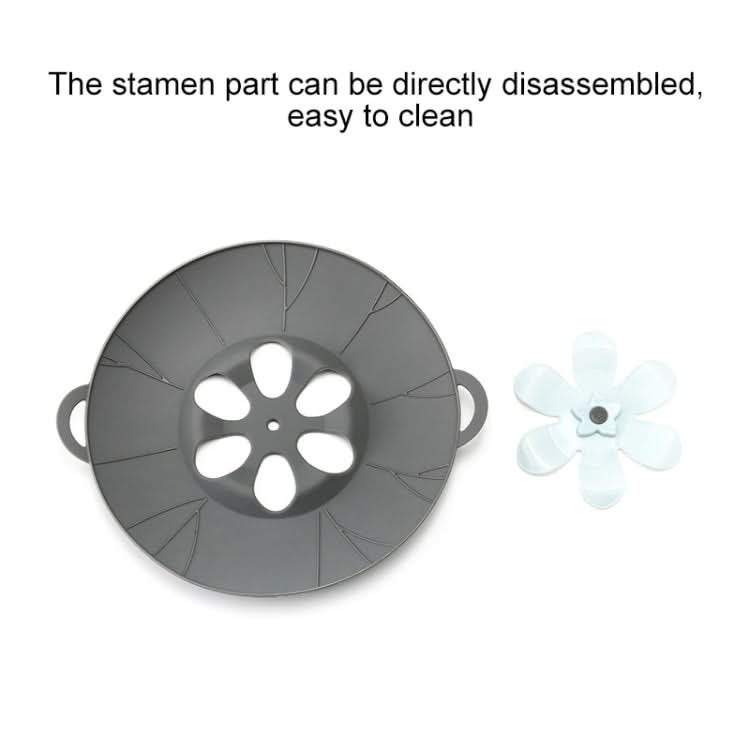 Silicone Flower Spill-proof Pot Lid Rotatable Pot Lid Kitchen Gadget, Size: Reluova