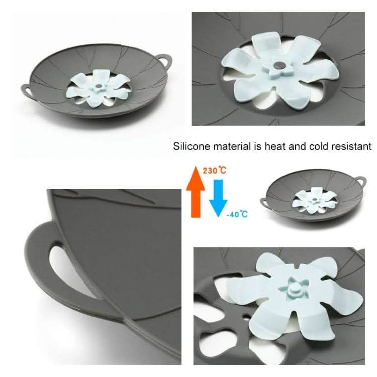 Silicone Flower Spill-proof Pot Lid Rotatable Pot Lid Kitchen Gadget, Size: Reluova