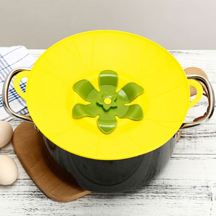 Silicone Flower Spill-proof Pot Lid Rotatable Pot Lid Kitchen Gadget, Size: Reluova