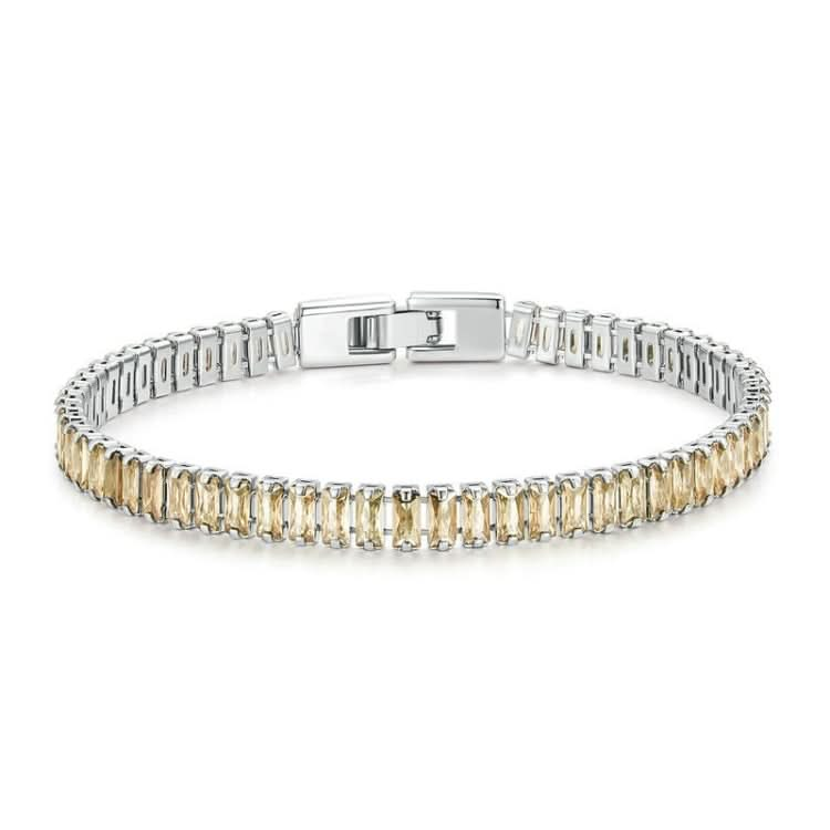 Sparkling Cubic Zirconia Bracelet Gold Plated Copper Jewelry Reluova