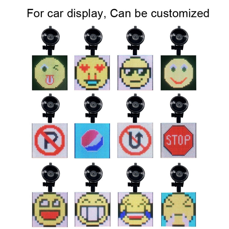 Full Color Emoji Picture LED Car Display Wireless Transmission Wifi Custom