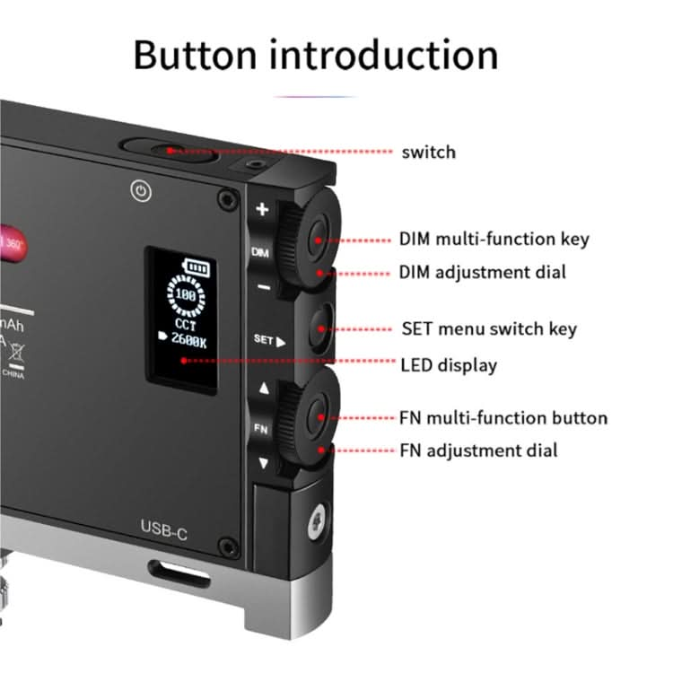 ALTSON Portable Handheld RGB Fill Light Studio Shooting Live LED Light My Store