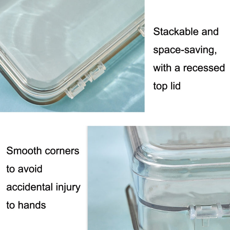 RJ 26 Large Capacity Simple Pen Bag Hand Lifting Transparent Double Layer Student Stationery Storage Box My Store