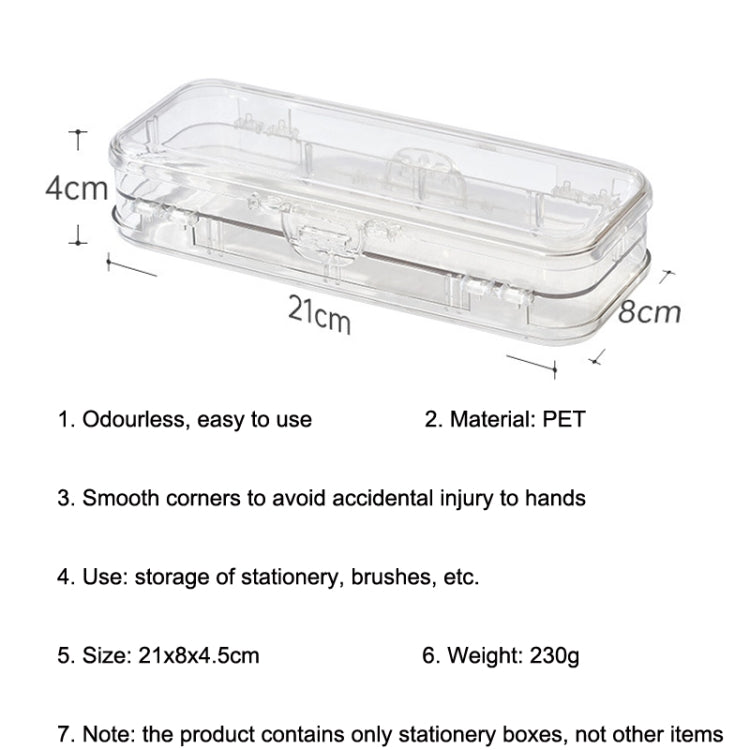 RJ 26 Large Capacity Simple Pen Bag Hand Lifting Transparent Double Layer Student Stationery Storage Box My Store