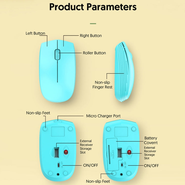 811 3 Keys Laptop Mini Wireless Mouse Portable Optical Mouse, Spec: My Store