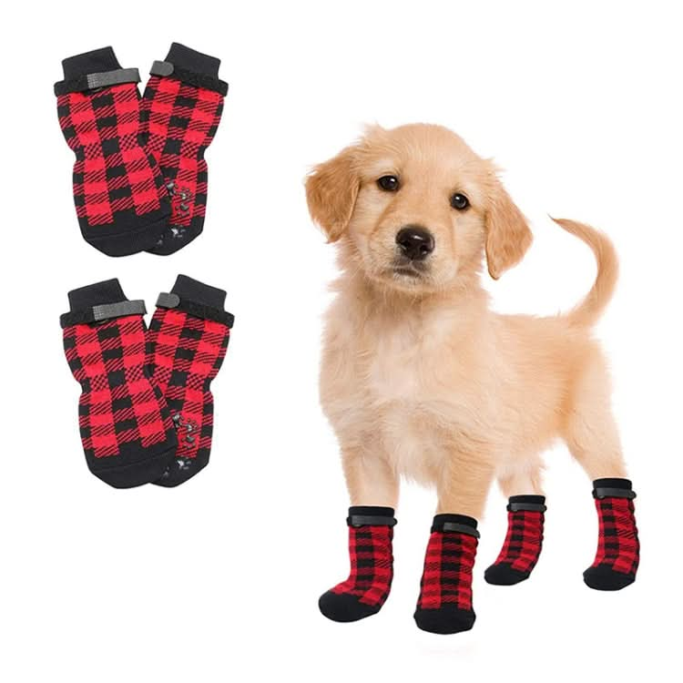 4pcs Dog Knitted Breathable Footwear Outdoor Non-slip Pet Socks - Reluova