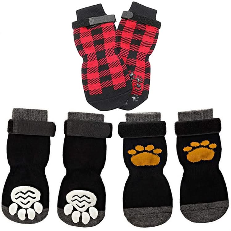 4pcs Dog Knitted Breathable Footwear Outdoor Non-slip Pet Socks - Reluova