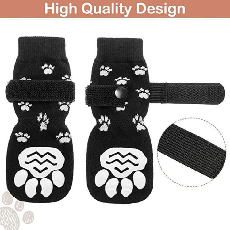 4pcs Dog Knitted Breathable Footwear Outdoor Non-slip Pet Socks-Reluova