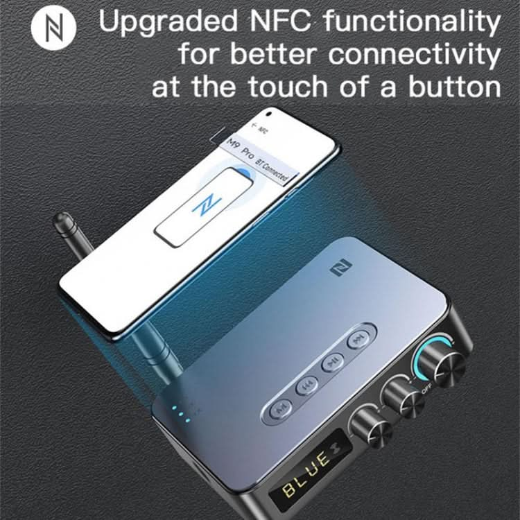 M9 Pro 5.1 Bluetooth Receiver Launcher FM Radio 4 In 1 NFC Audio Adapter