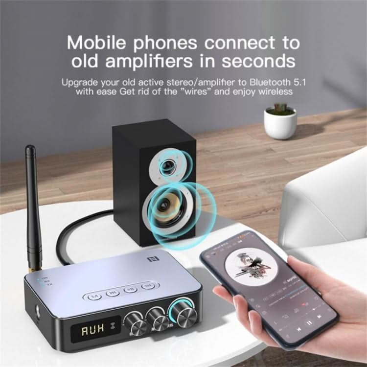 M9 Pro 5.1 Bluetooth Receiver Launcher FM Radio 4 In 1 NFC Audio Adapter