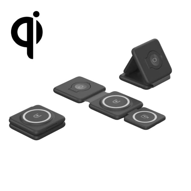 HQ-UD14 Folding 3 In 1 Wireless Charger For iPhone Series/QI Mobile & Apple Watch & AirPods