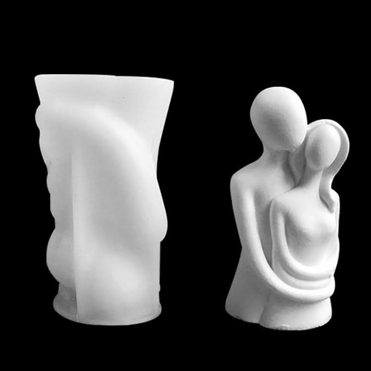 Q047 Portrait Hug Couple Candle Silicone Mold DIY Aromatherapy Gypsum Ornaments Cake Decorative Baking Mold Reluova