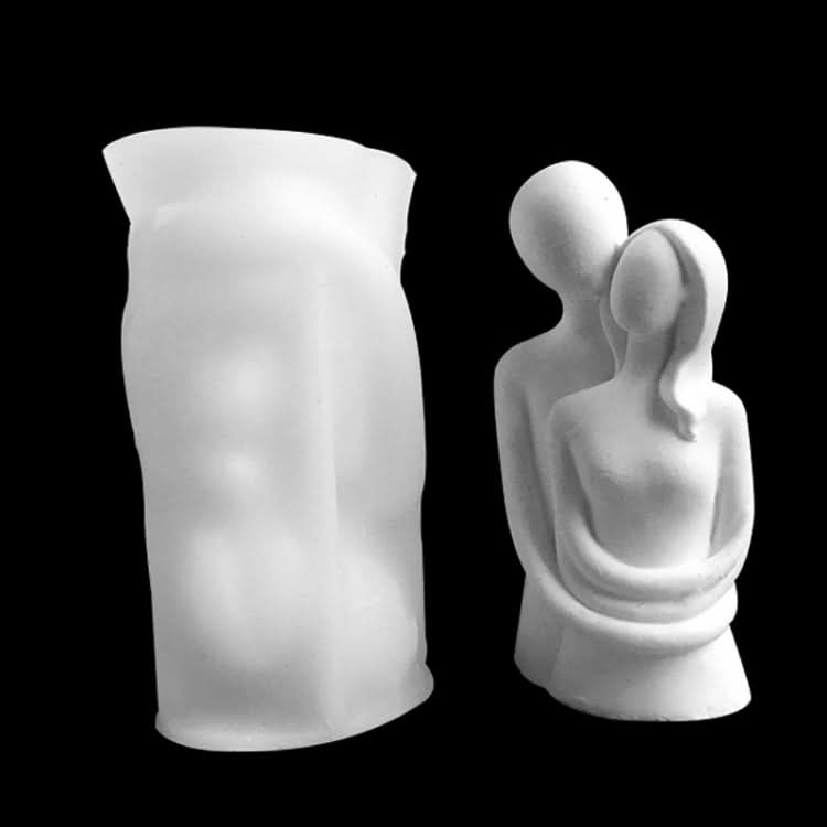 Q047 Portrait Hug Couple Candle Silicone Mold DIY Aromatherapy Gypsum Ornaments Cake Decorative Baking Mold Reluova