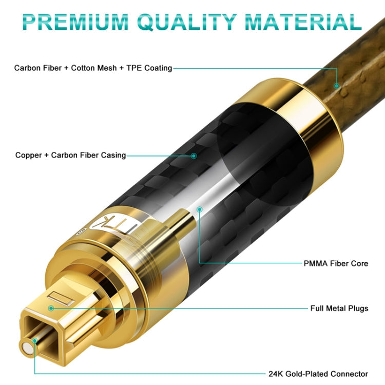 EMK GM/A8.0 Digital Optical Fiber Audio Cable Amplifier Audio Gold Plated Fever Line, Length: My Store