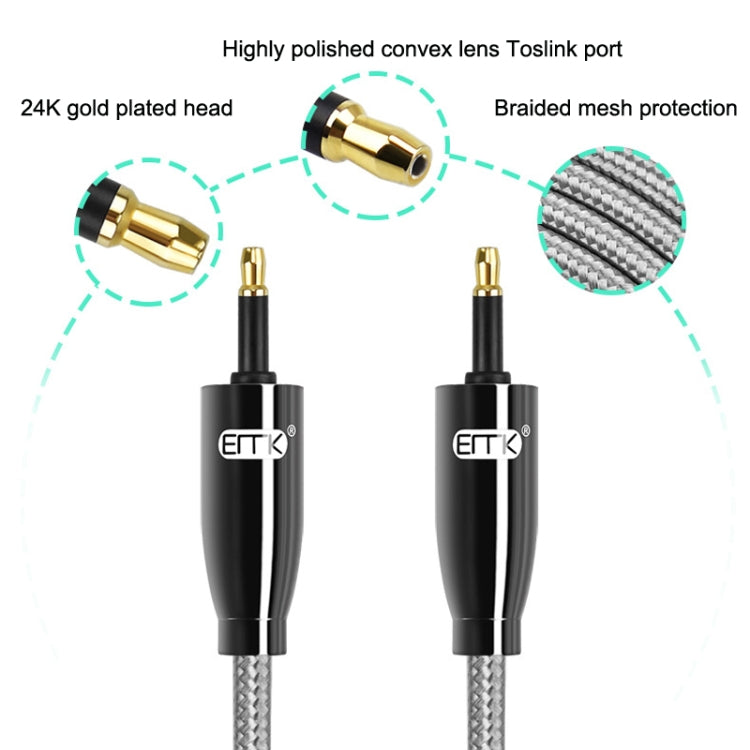 EMK QH4.0 Mini Toslink 3.5mm Interface SPDIF Audio Fiber Optical, Length: My Store