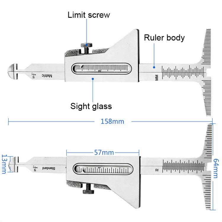 Wrong Side Ruler for Weld Seam Welding Gauge