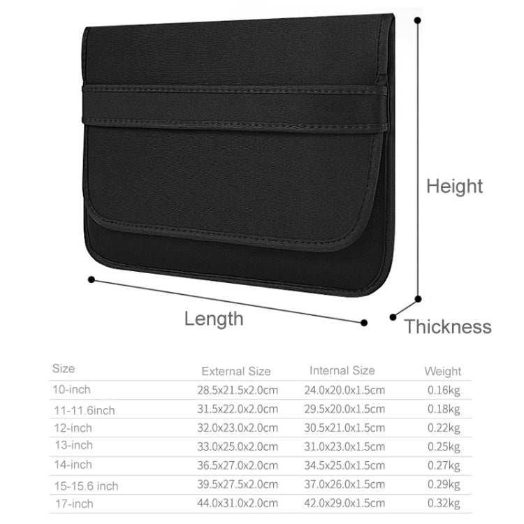 Neoprene Laptop Lining Bag Horizontal Section Flap Clutch Bag My Store