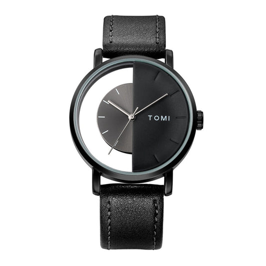 TOMI T080 Hollow Design Half See-through Unisex Quartz Watch Reluova