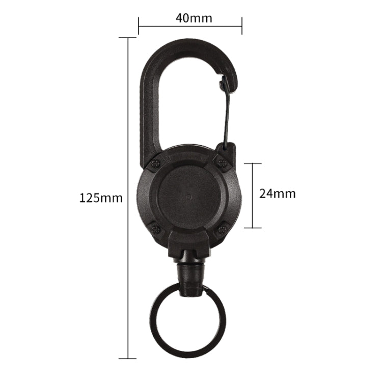 Backpack Carabiner Plastic Retractable Pull Badge Reel Reluova