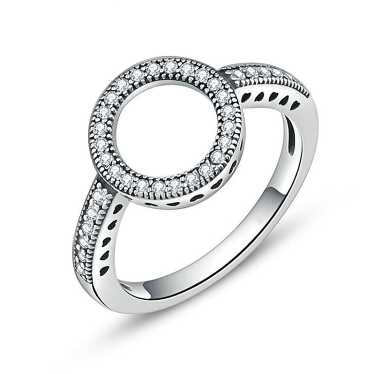 2 PCS Alloy Lucky Circle Diamond Halo Rings-Reluova