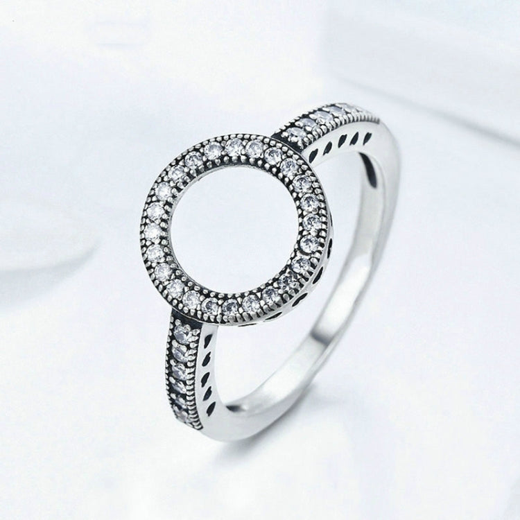 2 PCS Alloy Lucky Circle Diamond Halo Rings-Reluova