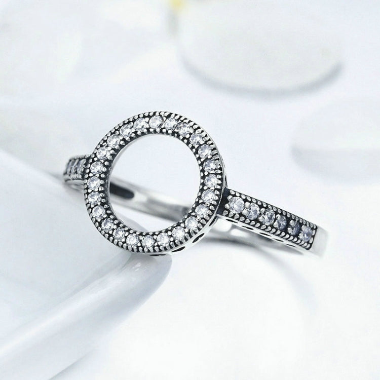 2 PCS Alloy Lucky Circle Diamond Halo Rings-Reluova