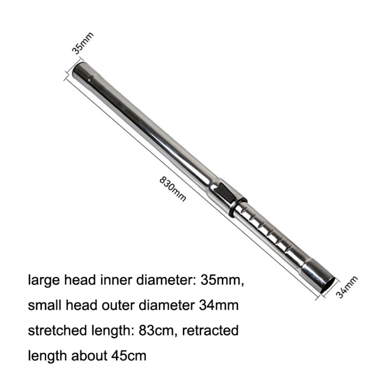 For Midea Vacuum Cleaner Accessories Straight Tube Telescopic Rods Extension Tube Inner Diameter 35mm Reluova