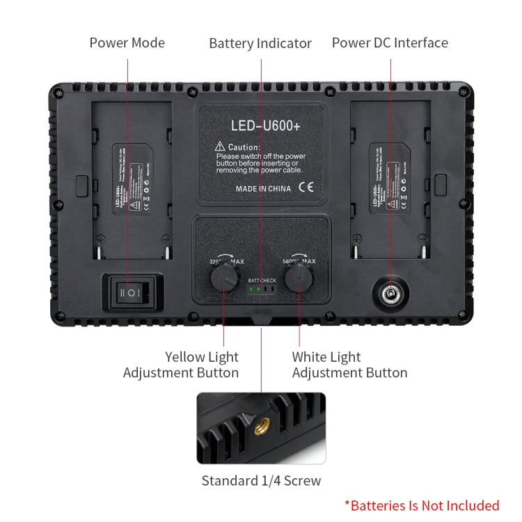 40W 3200K-5600K LED Flat Panel Lights Live Broadcast Fill Light,EU Plug My Store