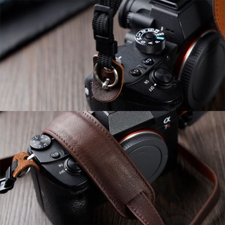 Outdoor Photography Cowhide Leather Camera Shoulder Hanging Neck Winding Strap, Spec: My Store