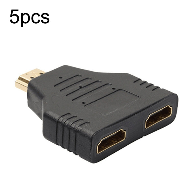 5pcs HDMI Male To 2 HDMI Female Adapter HD Computer Conversion Transformation Plug My Store