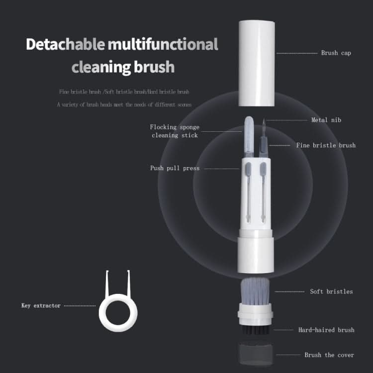 SYT-05 6-in-1 Bluetooth Earphone Clean Pen Brush Computer Keyboard Cleaning Tool