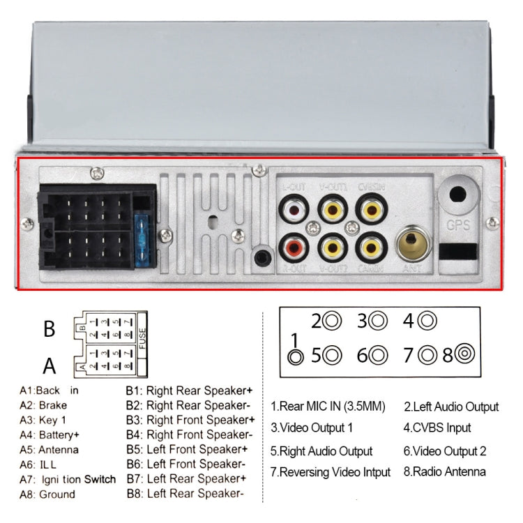 F133 7 Inches MP5 Bluetooth Player Universal Wired CarPlay Reversing Image Integrated, Style: