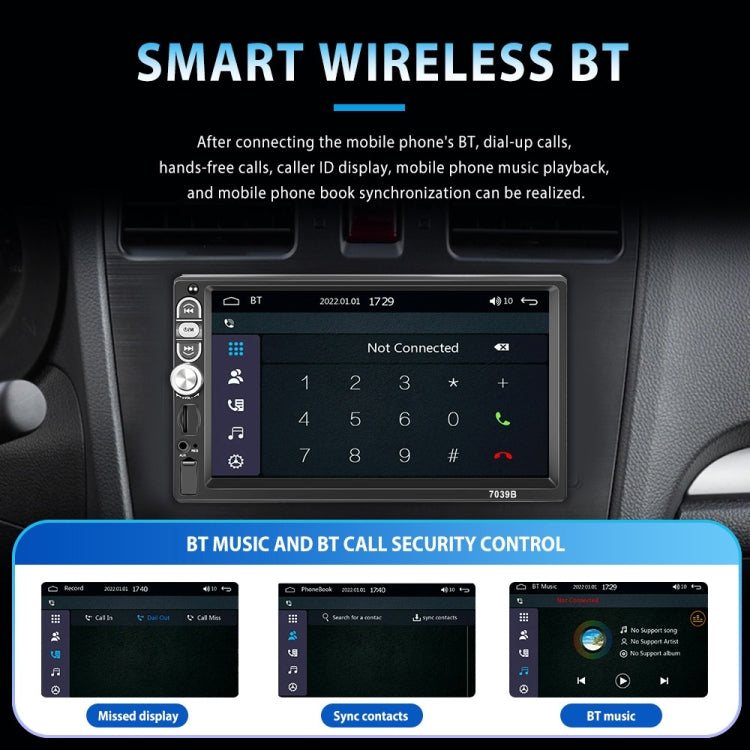 F133 7 Inches MP5 Bluetooth Player Universal Wired CarPlay Reversing Image Integrated, Style: ÎҵÄÉ̵ê