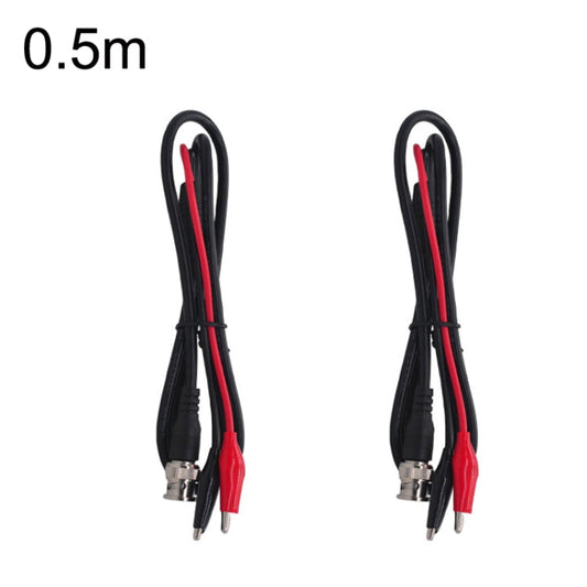 2pcs BNC To 2 x Crocodile Clips Double Head Coaxial Cable Video Cable, Length: Reluova