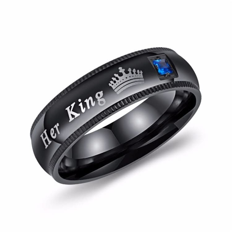 606 Couple Ring Titanium Steel Ring, Size:-Reluova