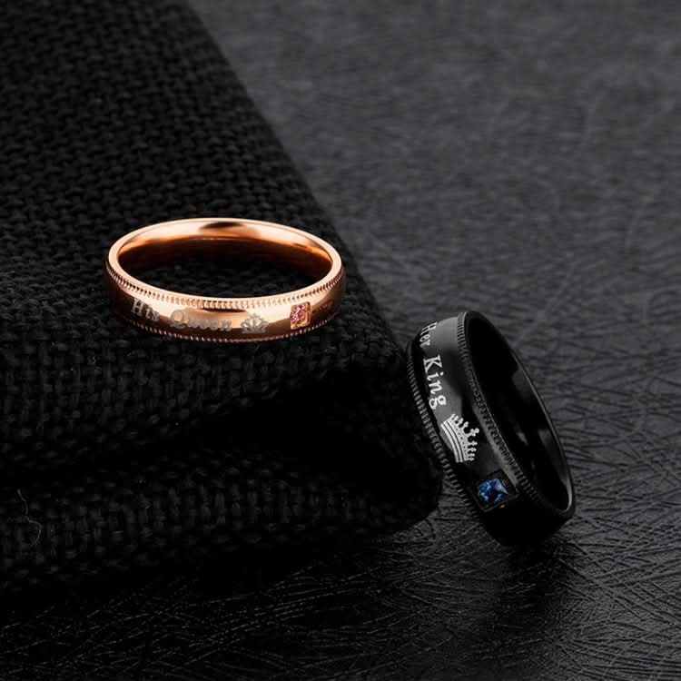 606 Couple Ring Titanium Steel Ring, Size:-Reluova