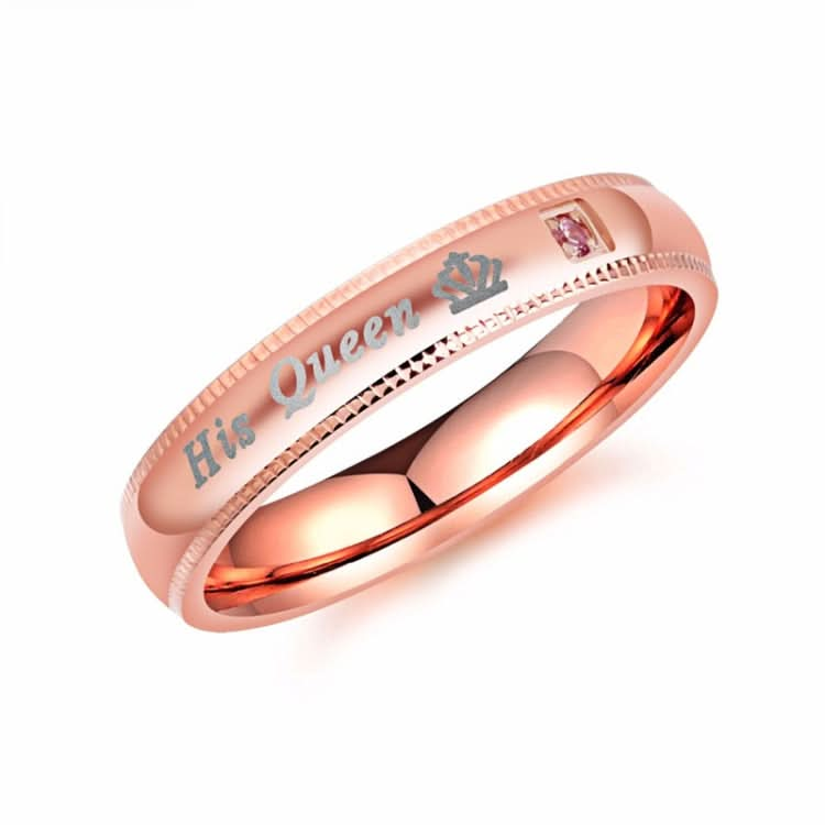 606 Couple Ring Titanium Steel Ring, Size:-Reluova