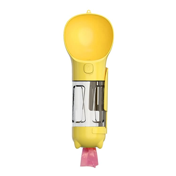 3 in 1 Leakproof Outdoor Dog Water Fountain Portable Pet Drinking Bottle, Size: 300ml(Yellow)-Reluova