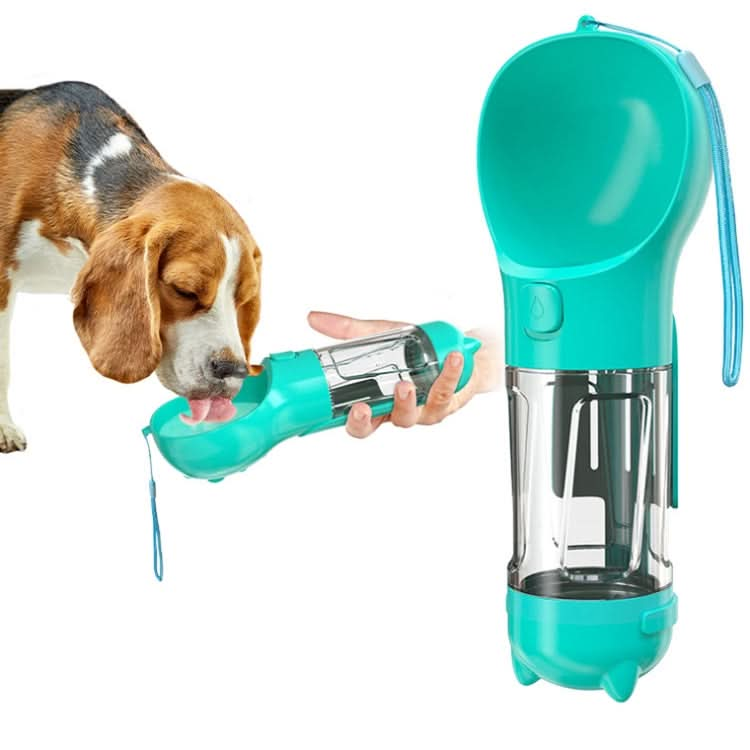 3 in 1 Leakproof Outdoor Dog Water Fountain Portable Pet Drinking Bottle, Size: 300ml(Lake Blue)-Reluova