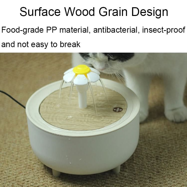 346578 Pets Automatic Circulation Filter Cat Flowing Drinking Fundation, Spec: USB Interface(Flower)-Reluova