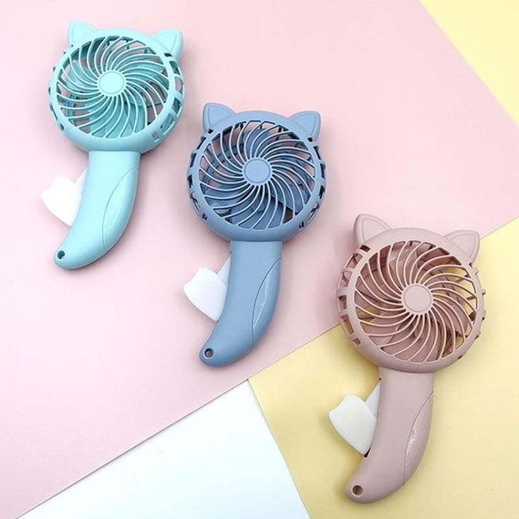 3pcs BY36 Cartoon Cat Ears Handheld Fan Manual Press No Battery Reluova