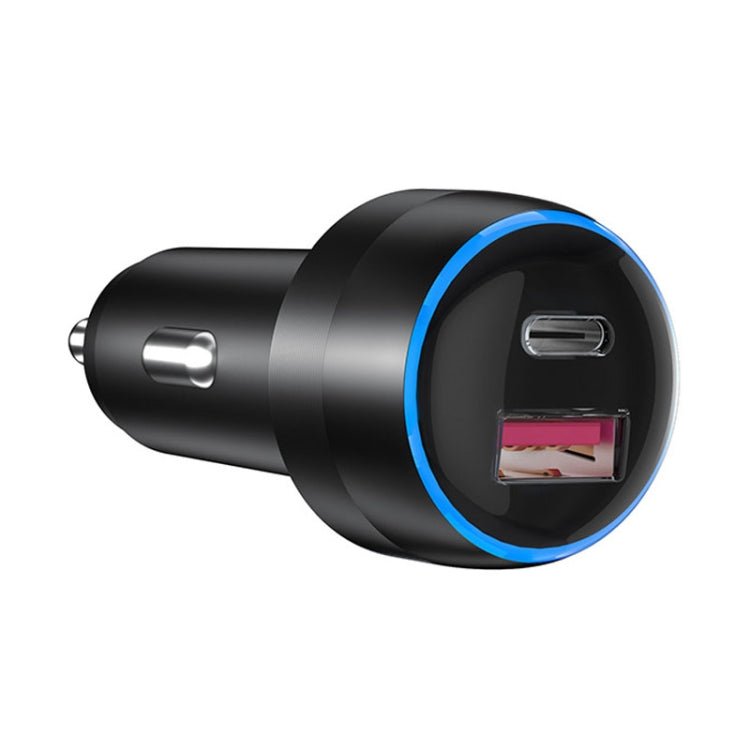 IBD355-1UC 18W+45W Smart Car Charger Dual-port Metal Phone Fast Charger