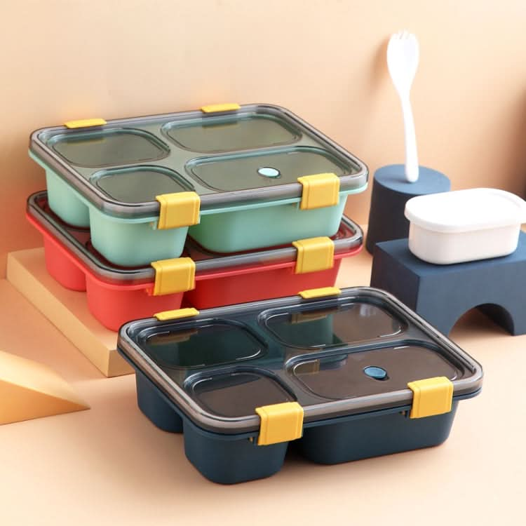 Sealed Compartment Microwave Plastic Lunch Box Portable Student Lunch Plate Reluova