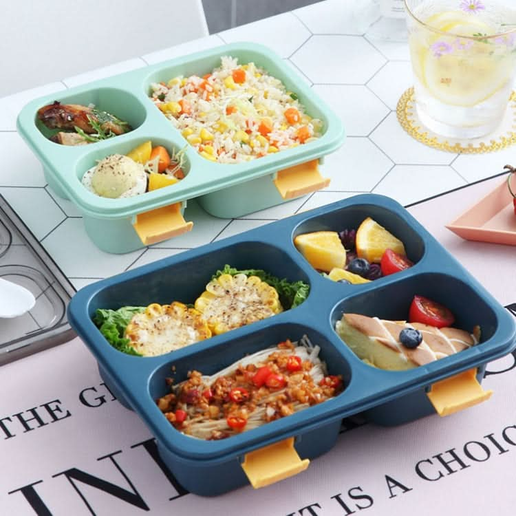 Sealed Compartment Microwave Plastic Lunch Box Portable Student Lunch Plate Reluova